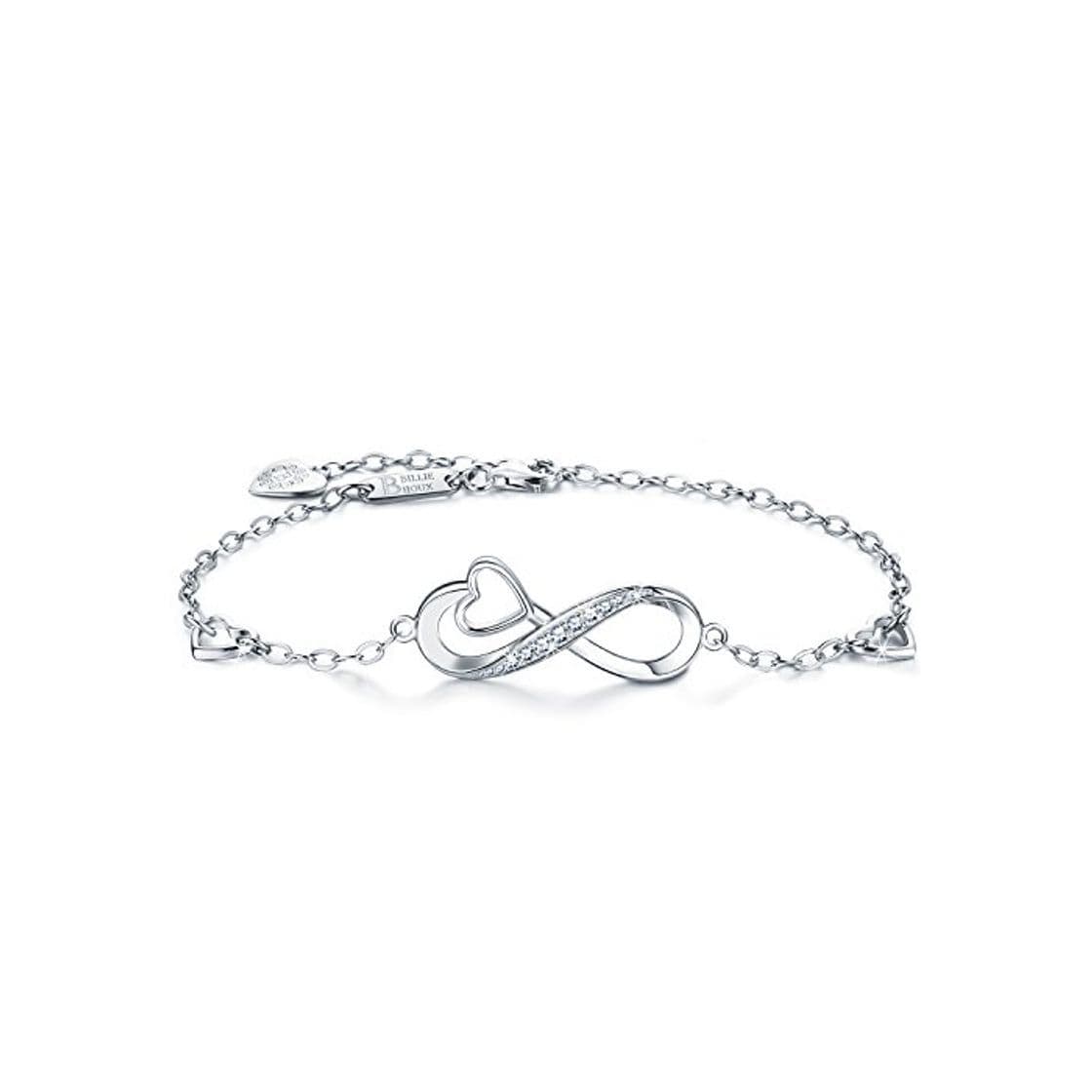 Product Billie Bijoux Pulsera de Plata esterlina Mujer Símbolo Amor Infinito Brazalete de