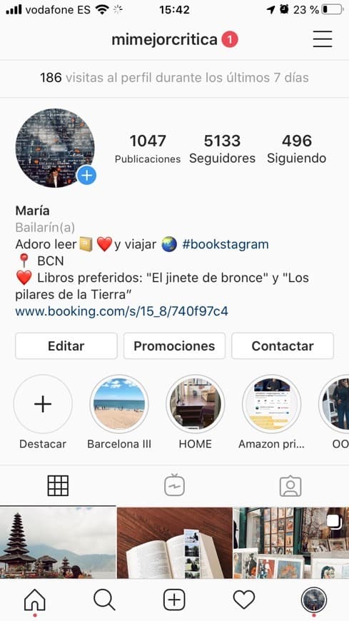 Fashion Instagram de lectura y viajes