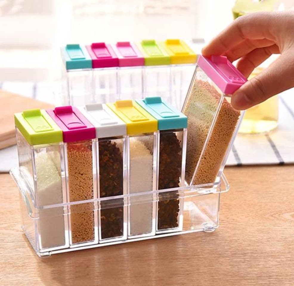 Producto 6PCS Spice Shaker Seasoning Box Jar Plastic Condiment