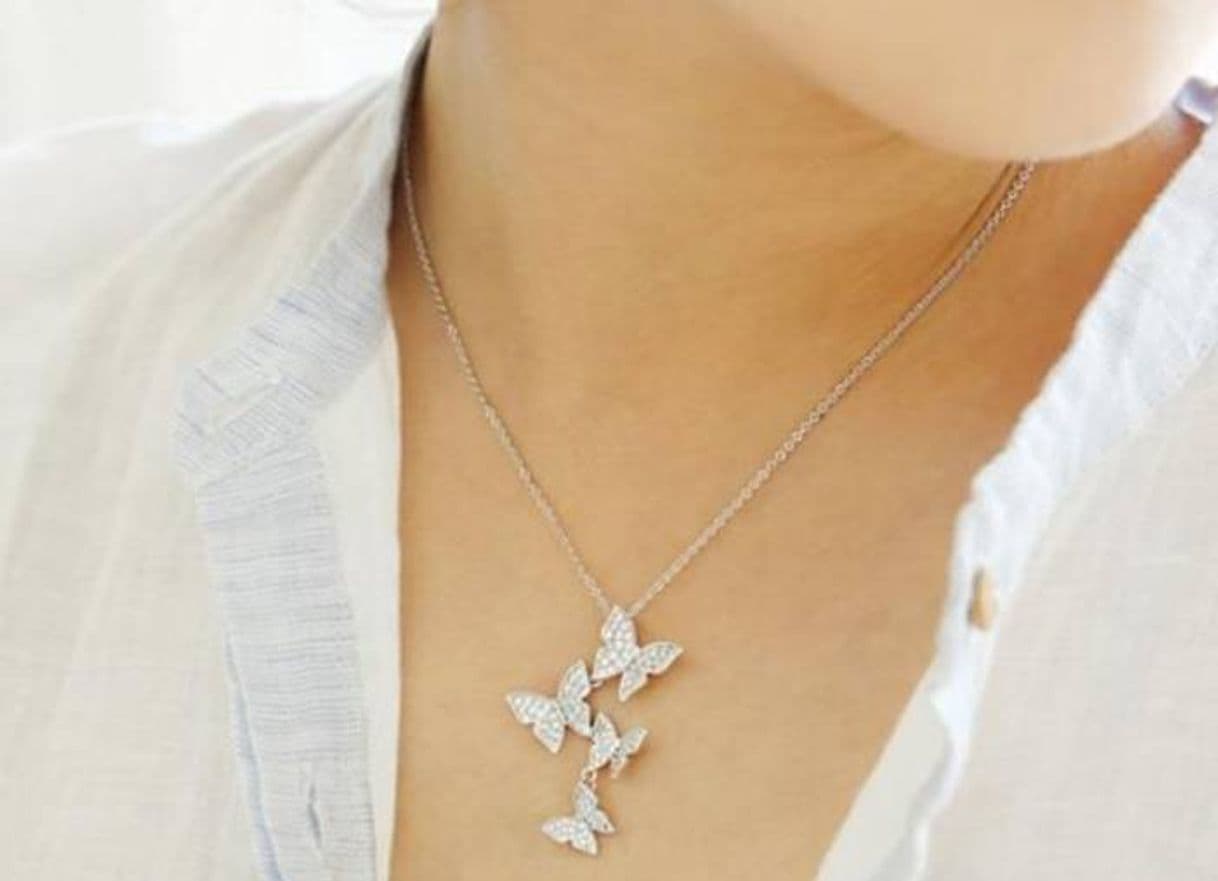 Producto Zircon Butterfly Sterling silver Pendant Necklace