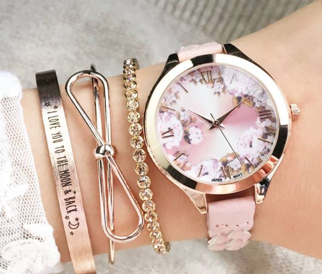 Product Flower woven strap watch 