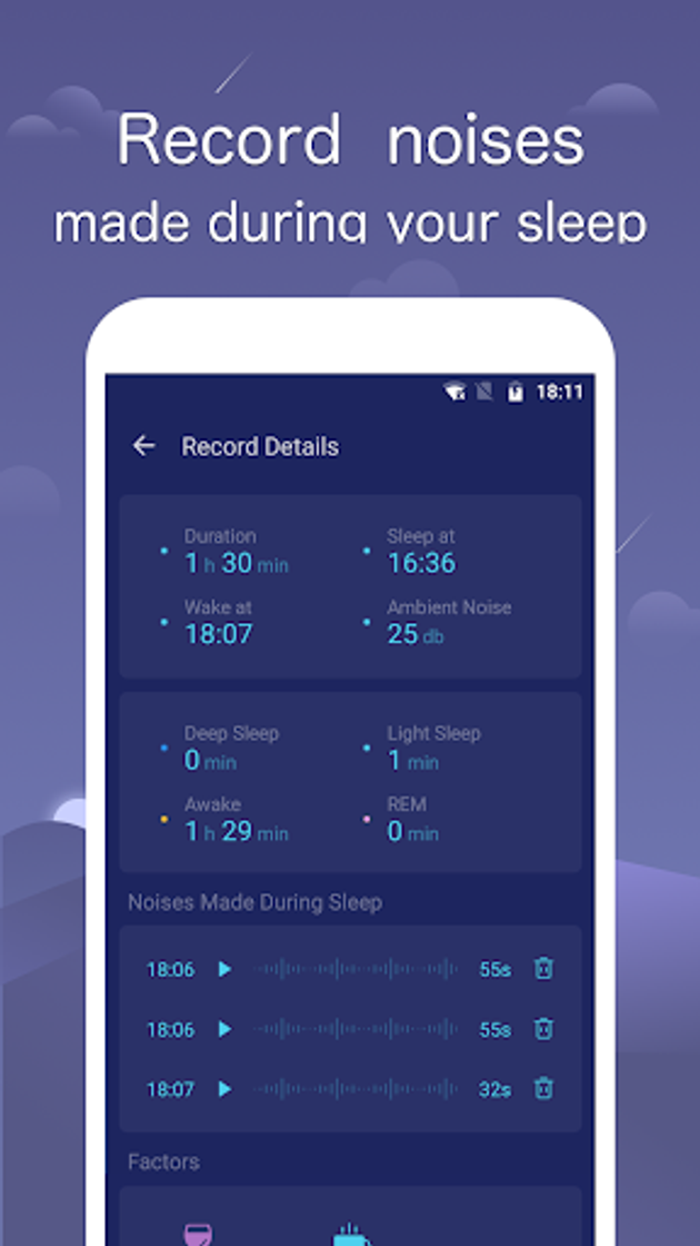 App Sleep Monitor: Sleep Cycle Track, Analysis, Music.