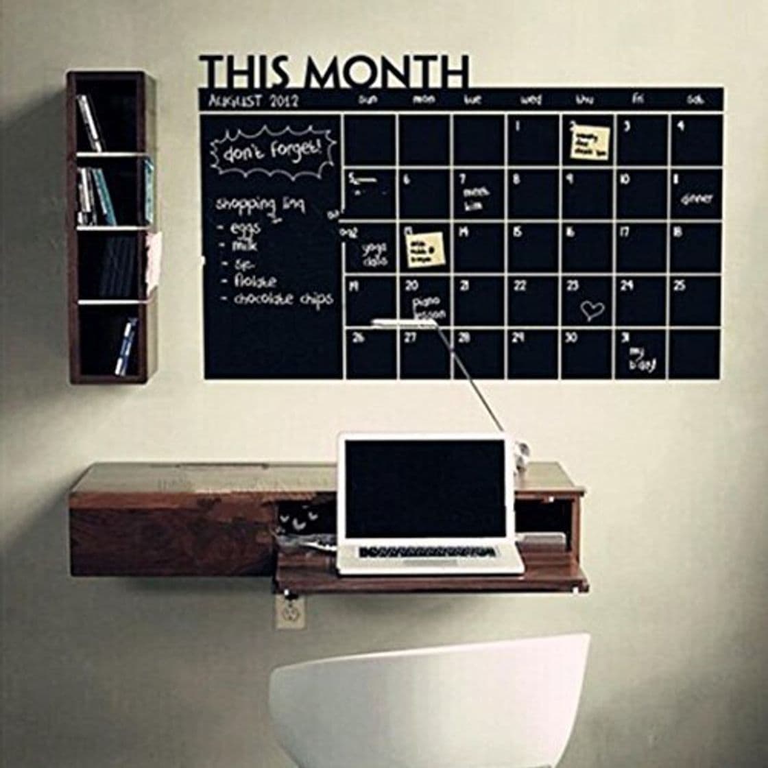 Home Adhesivo decorativo con calendario para pared,