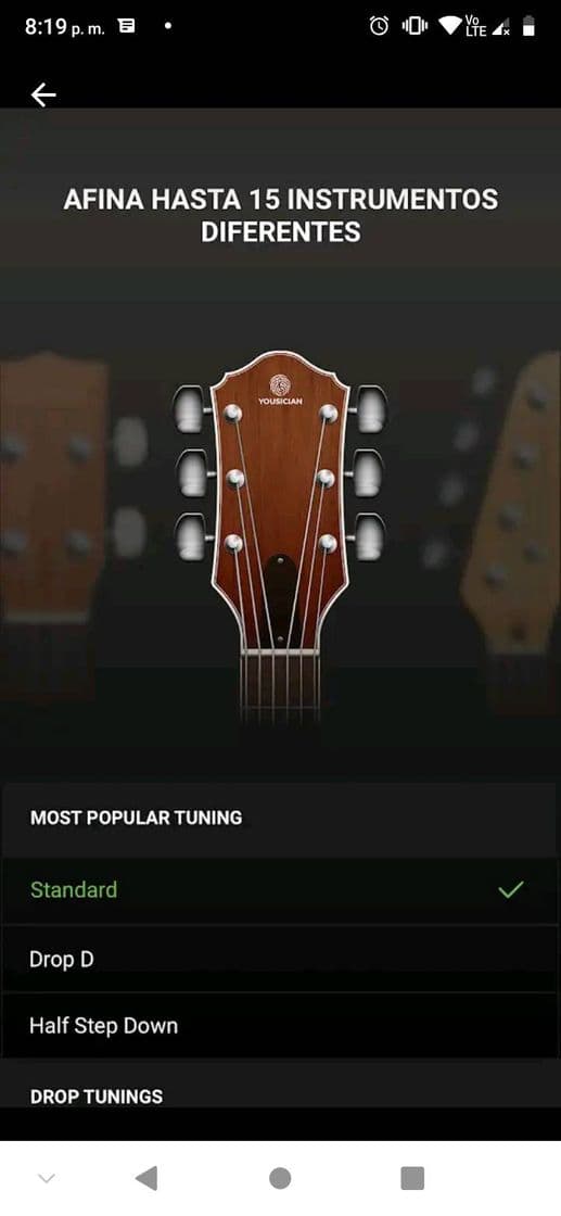 App GuitarTuna: Guitar, Bass tuner