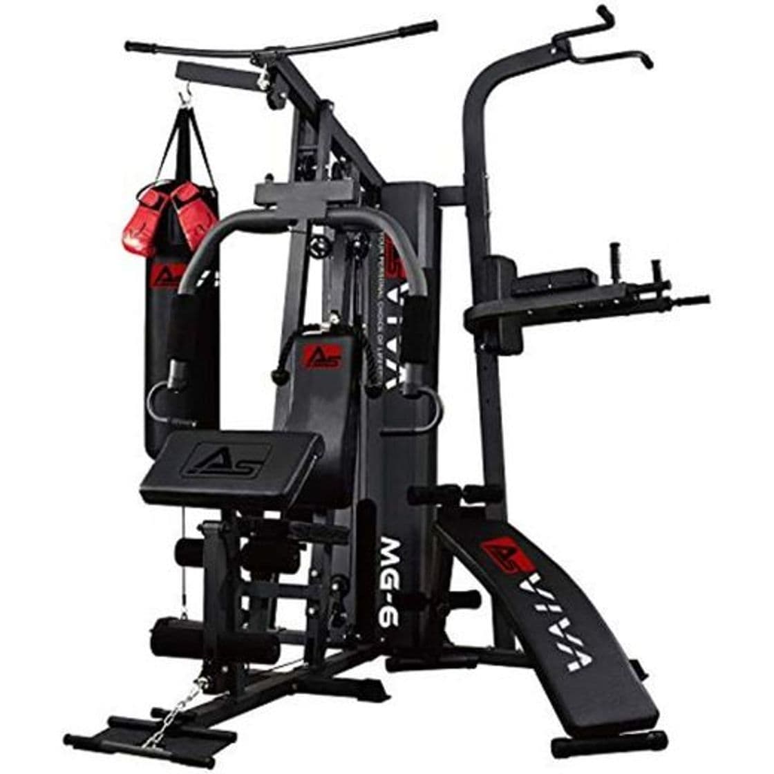 Product AsVIVA Unisex - Adultos Kraftstation MG6 Pro 50in1 90kg Box-Kampfsport Multi-Gym