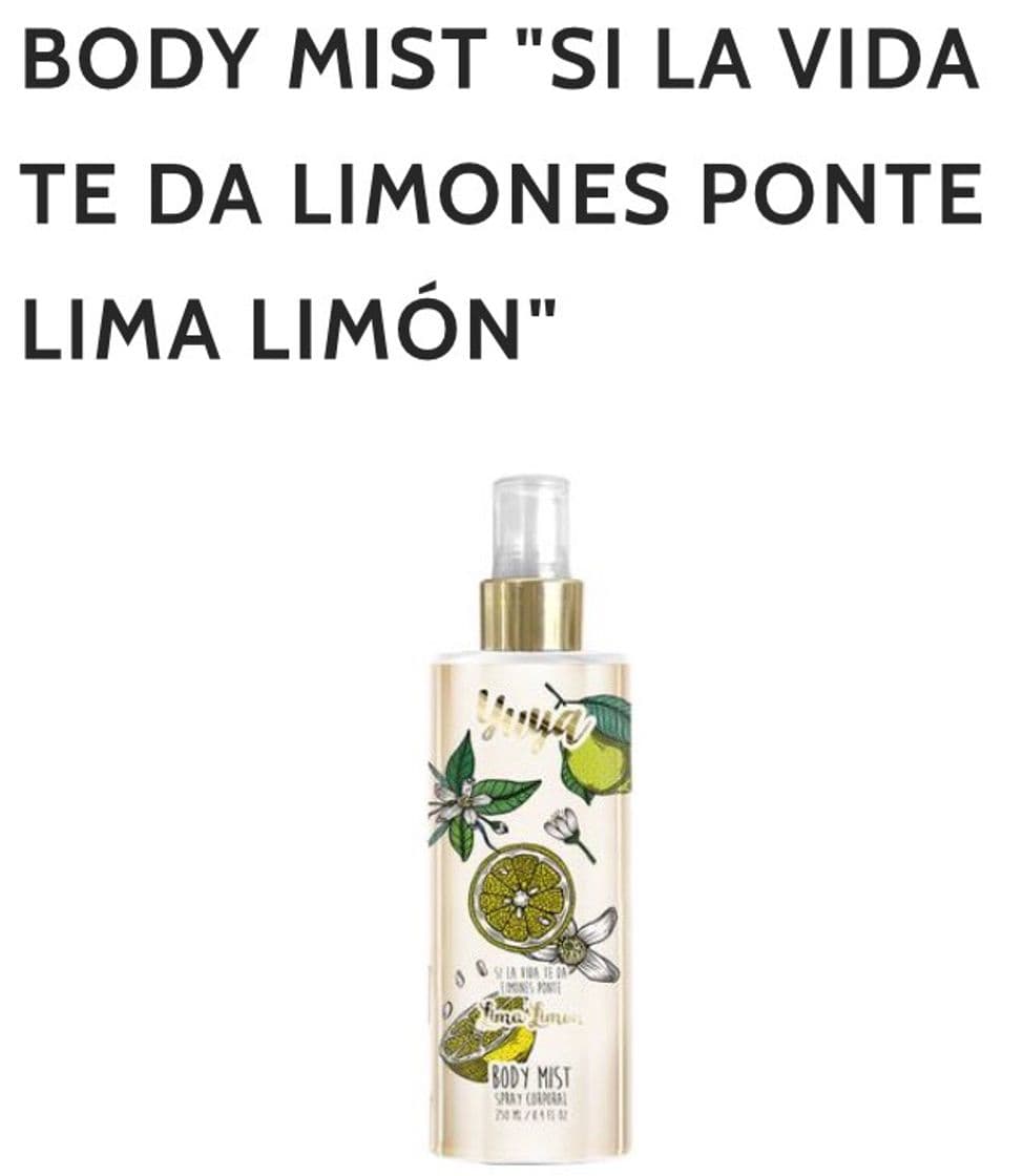 Fashion Body Mist Fragancia Yuya. 