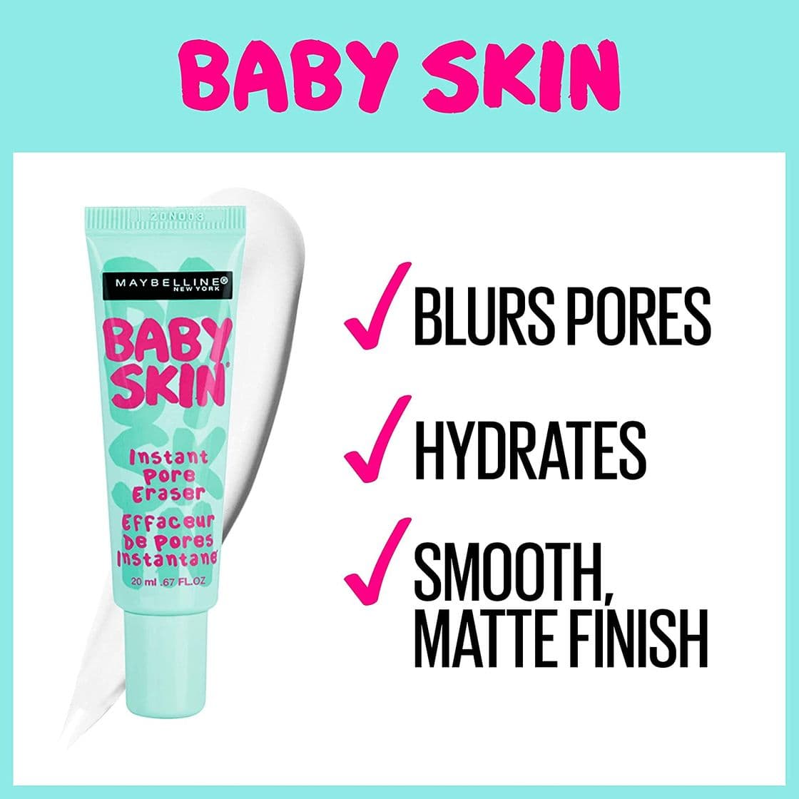 Belleza Primer Baby Skin Pore Eraser, de Maybelline