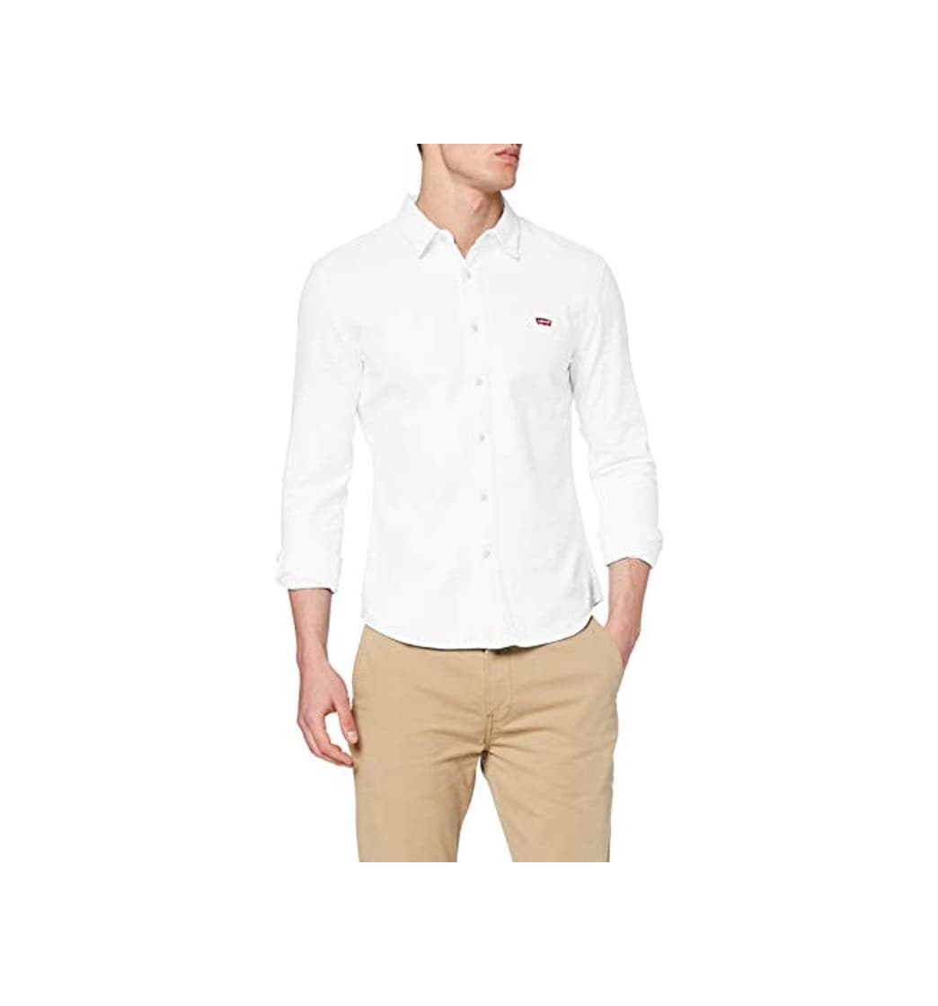 Fashion Levi's LS Battery Hm Shirt Slim Camisa, Blanco