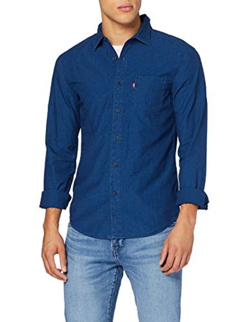 Fashion Levi's Sunset 1 Pkt Slim Camisa, Azul