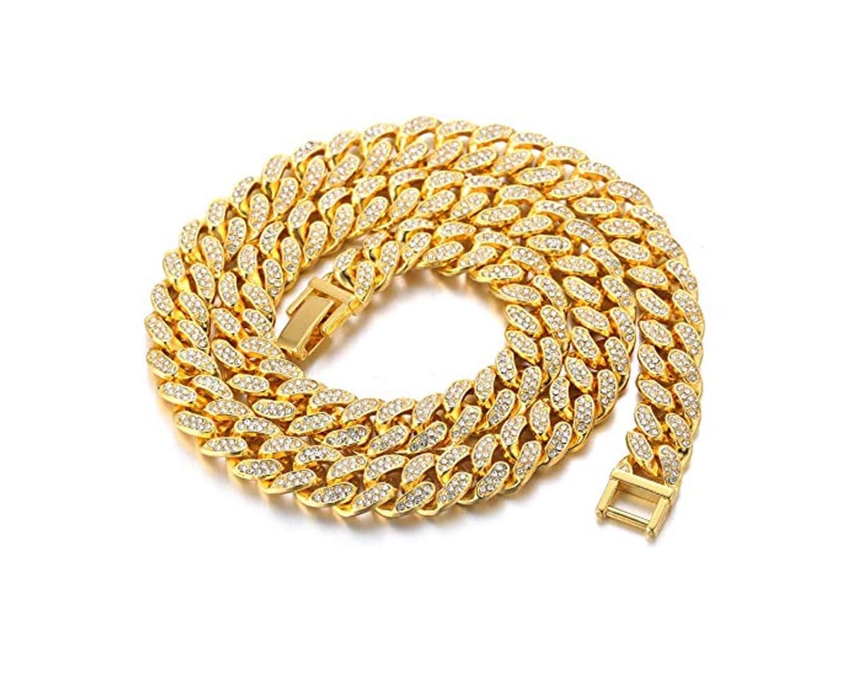 Fashion Halukakah ● Bling ● Hombres 18k Oro Verdadero Plateado Set de Diamantes