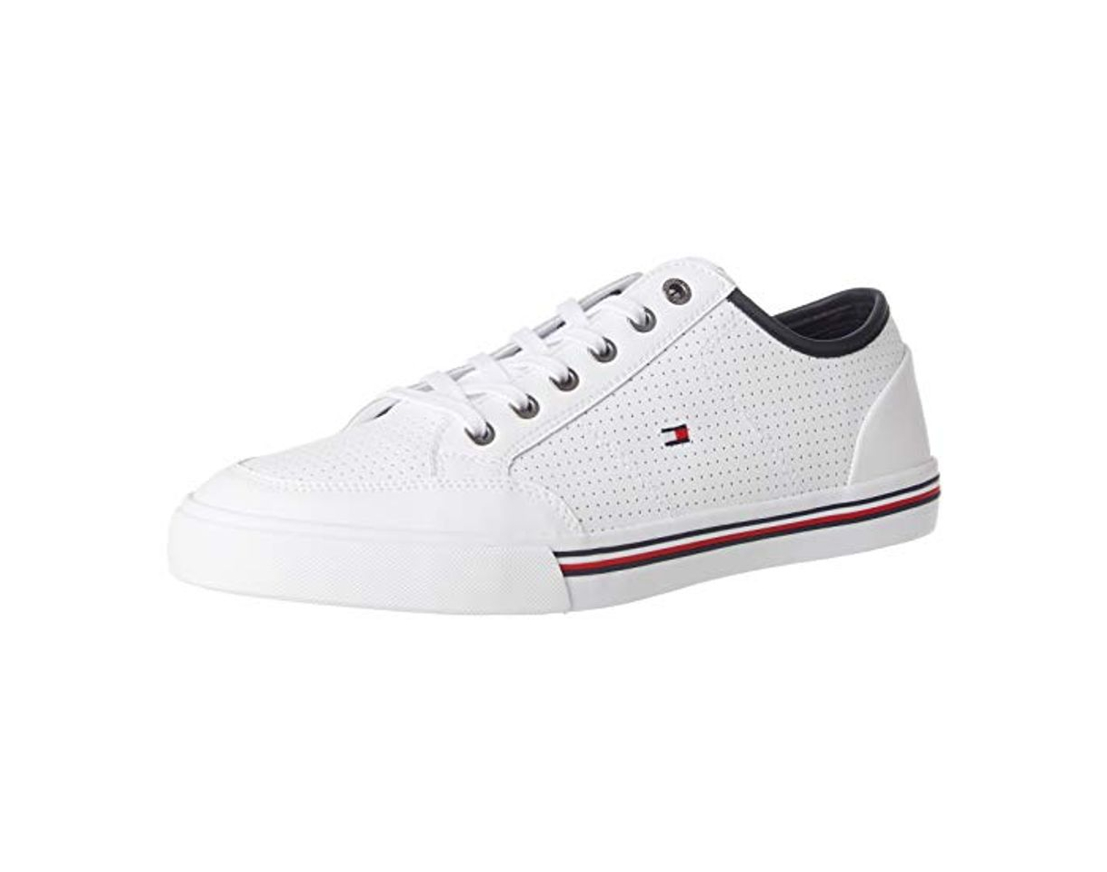 Producto Tommy Hilfiger Core Corporate Leather Sneaker, Zapatillas para Hombre, Blanco