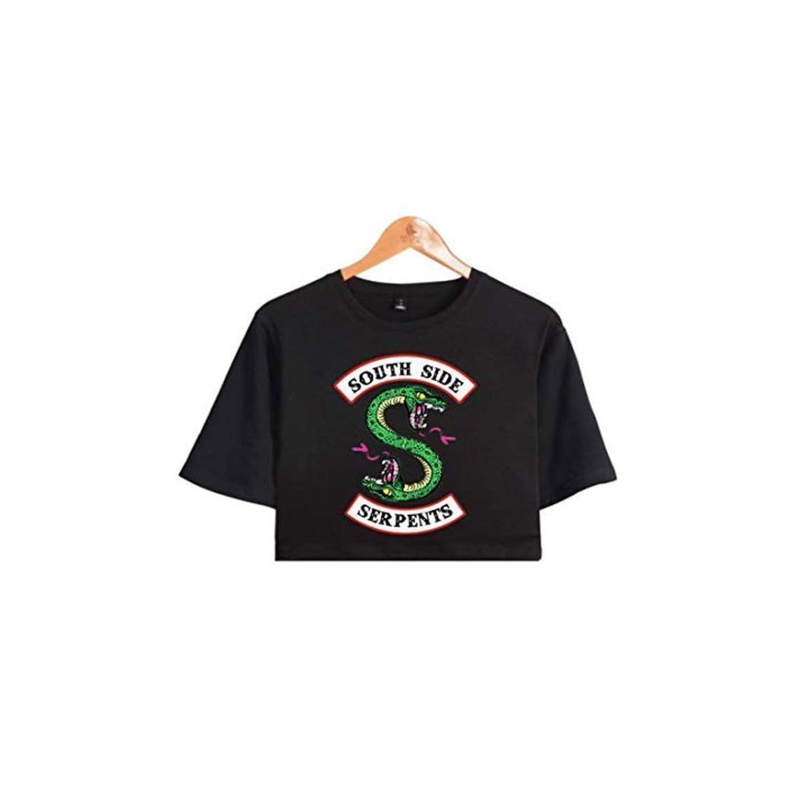 Producto JLTPH Camiseta Mujeres Riverdale South Side Serpents Imprimiendo Crop Top T-Shirts Manga