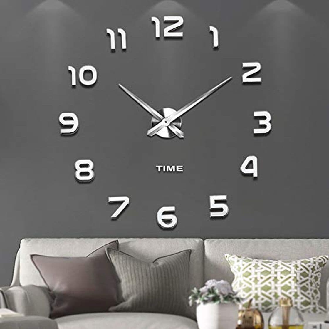 Lugar Vangold Mute DIY Reloj de Pared sin Marco Espejo Grande 3D Sticker-2