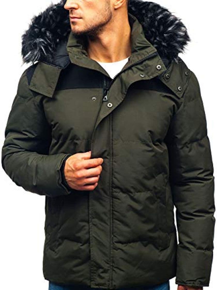 Product BOLF Hombre Chaqueta de Invierno Guateada Deportiva Cierre de Cremallera Estilo Casual