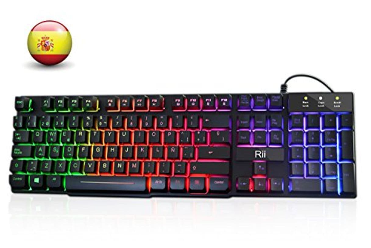 Electrónica Rii RK100+ Novedoso Teclado USB Retroiluminado