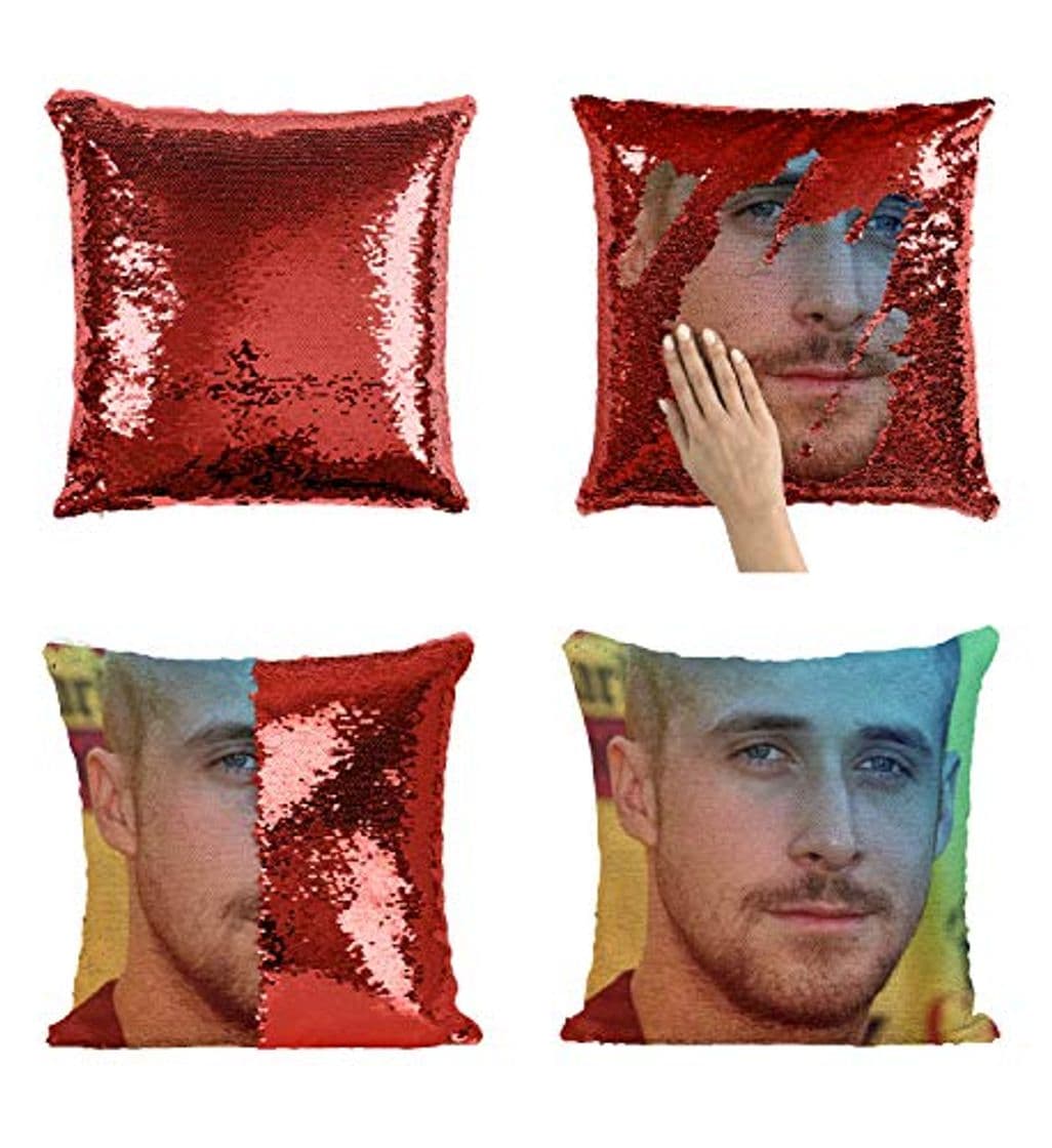 Producto Ryan Gosling Sexy Actor Beautiful_MA0309 Pillow Cover Sequin Mermaid Flip Reversible Scales