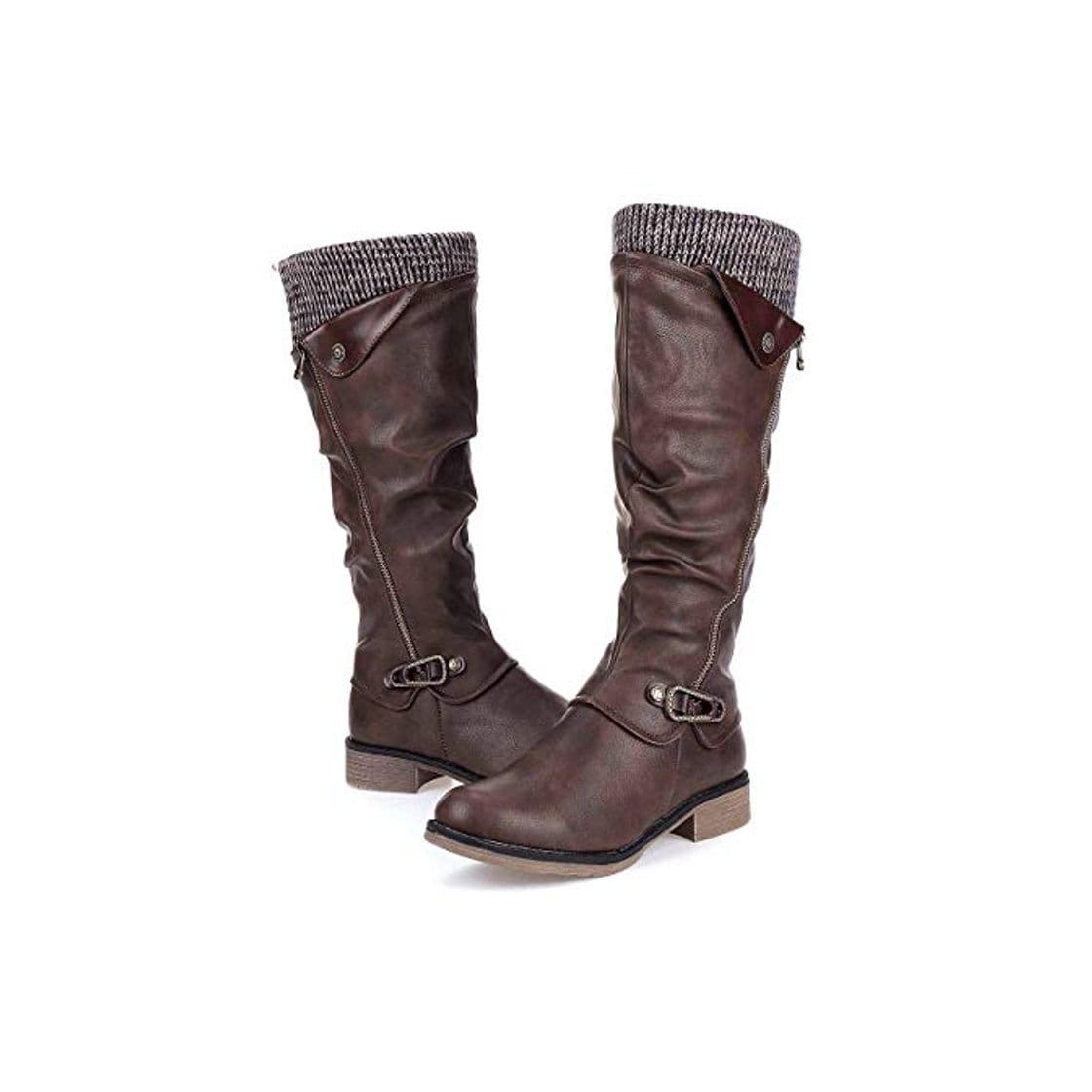 Fashion gracosy Botas de Mujer Otoño Invierno 2020 Tacon Bajo Zapatos Largas Botas