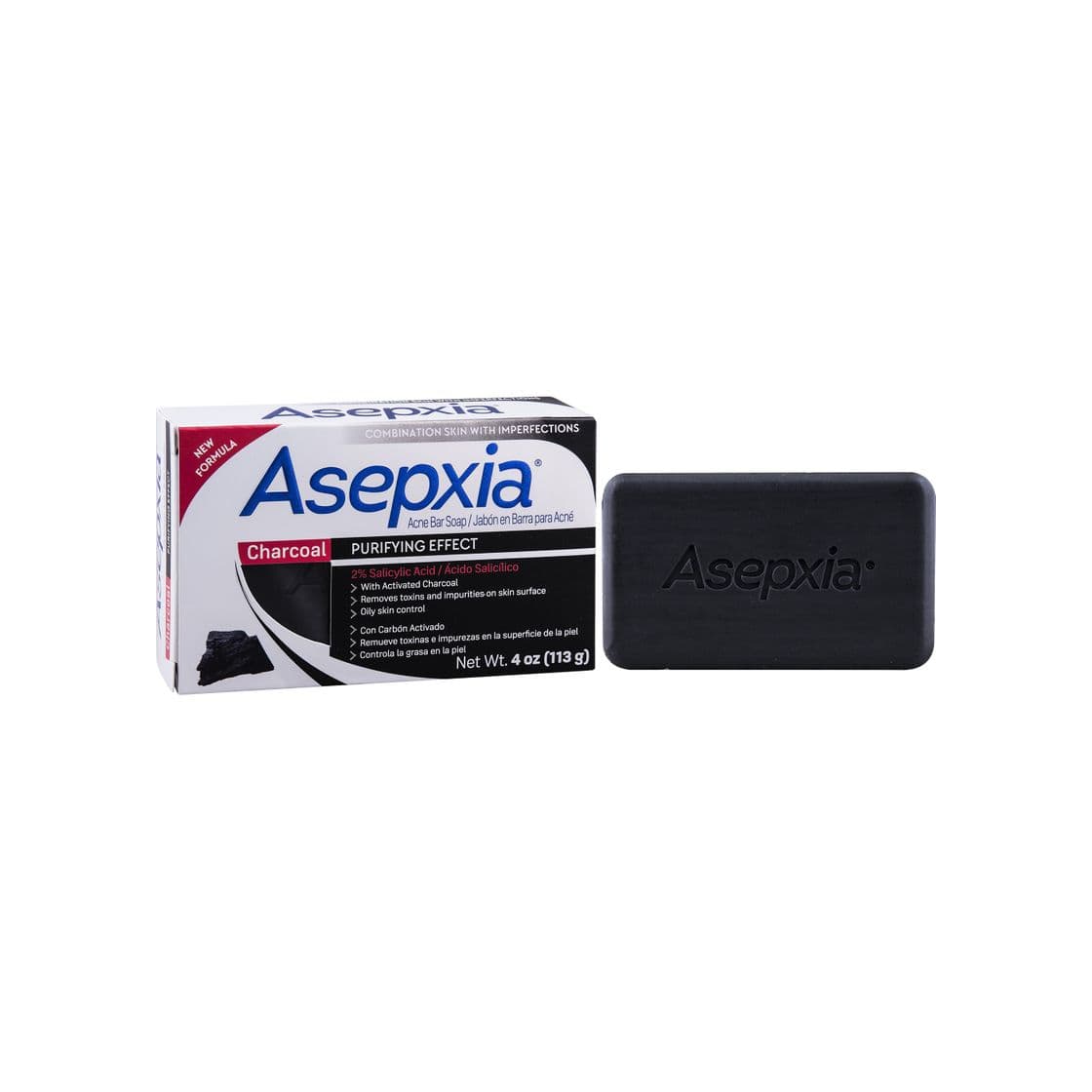 Product Jabón Para el Acné Asepxia con Carbón Activado y Ácido Salicílico – Pack de 2 x 113g