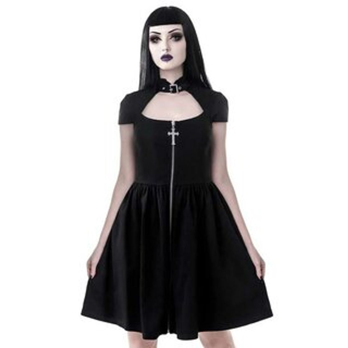 Fashion Chemical Black Vestido Gótico Punk Zhar