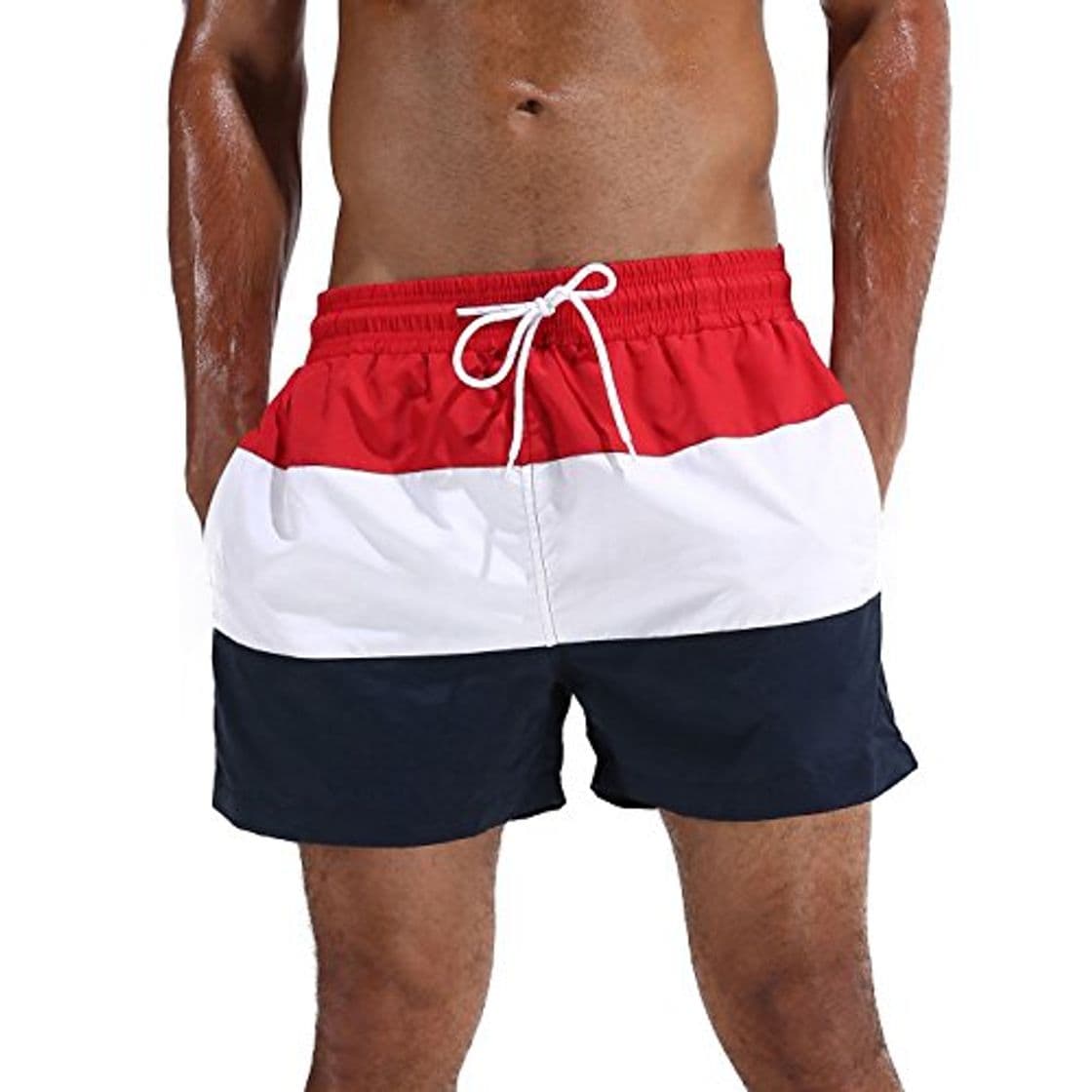 Producto Arcweg Bañador Hombre Chico Playa Poliéster Pantalon Corto Hombre Deporte Secado Rápido Bañadores Natacion Ligero Moda Shorts Rojo Etiqueta 2XL