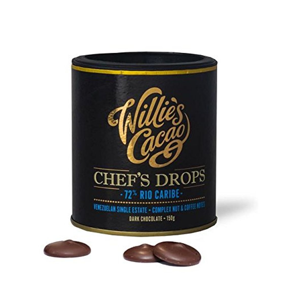 Producto Willie Cacao Venezolano Oscuro Chocolate Drops 72% 150g