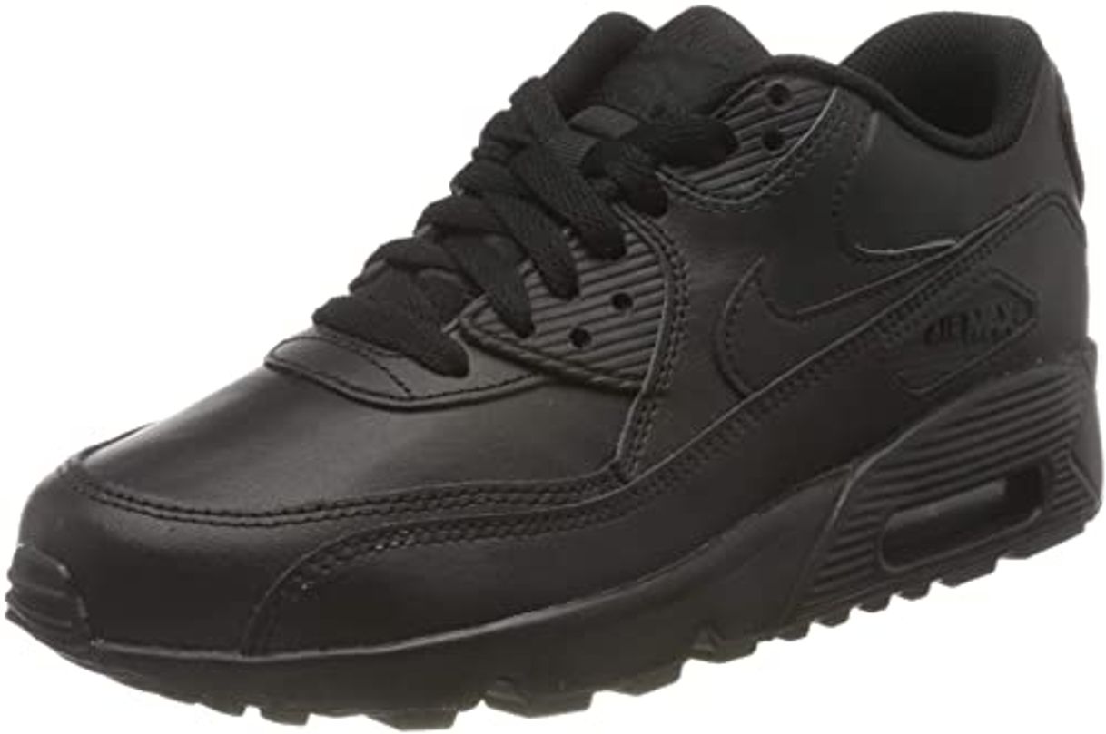 Fashion Nike Air MAX 90 Leather, Zapatillas para Niños, Negro