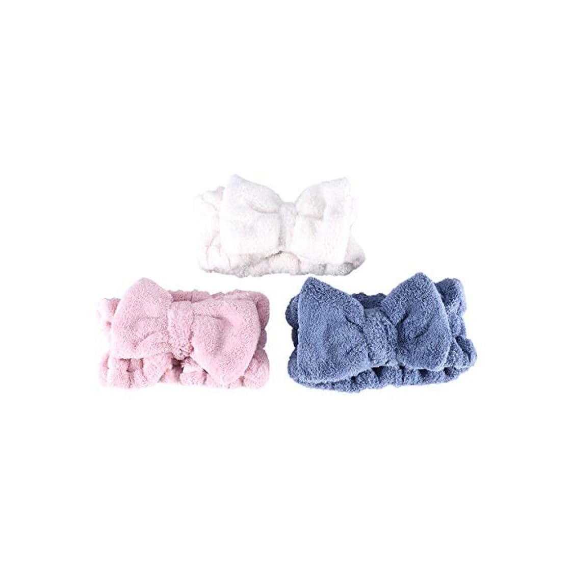 Producto Frcolor bowknot pelo bandas elásticas coral felpa maquillaje cara Wash ducha diadema