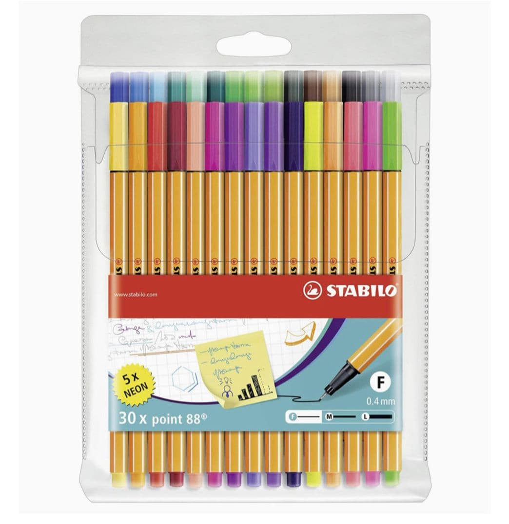 Moda Point 88 Fineliner Pens 30 color wallet set