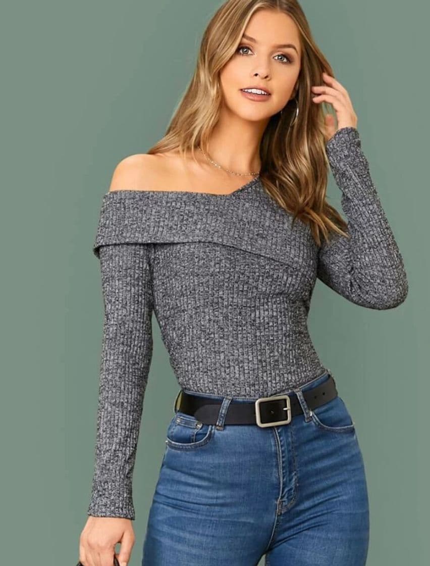 Fashion Top marled tejido