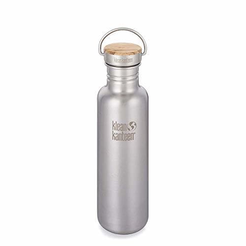 Fitness Klean Kanteen - Botella de Acero Inoxidable con tapón de bambú