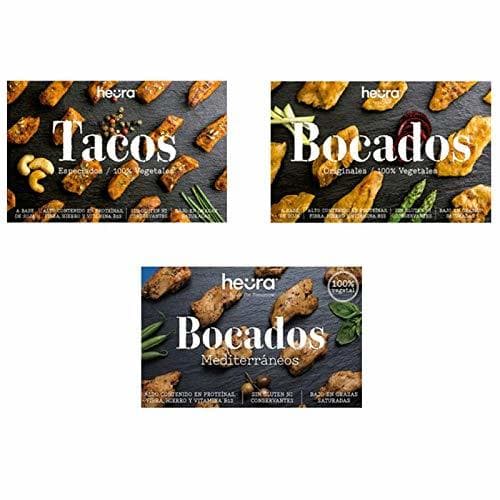 Product Pack de 3: Bocados- Mediterráneos y Originales & Tacos Especiados HEURA 180g