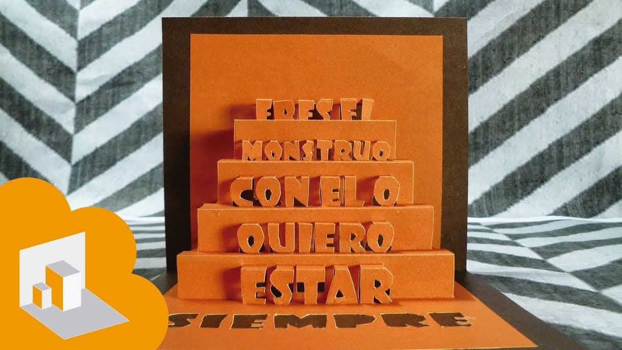 Fashion Tarjeta Pop Up "Eres el mostruo con el q quiero estar siempre"