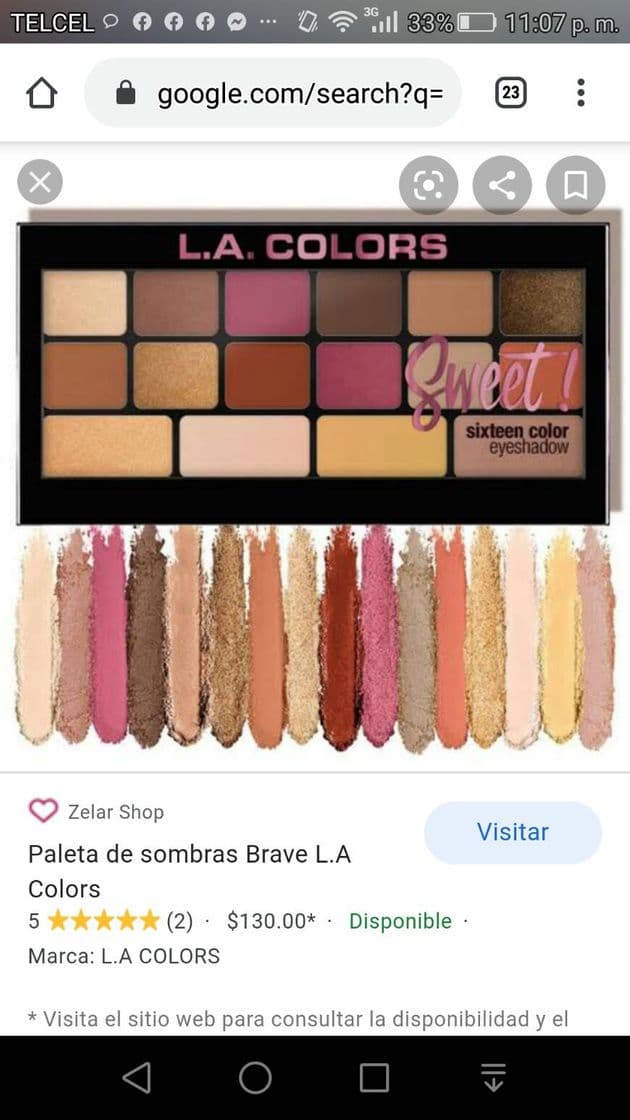 Moda Paleta de sombras