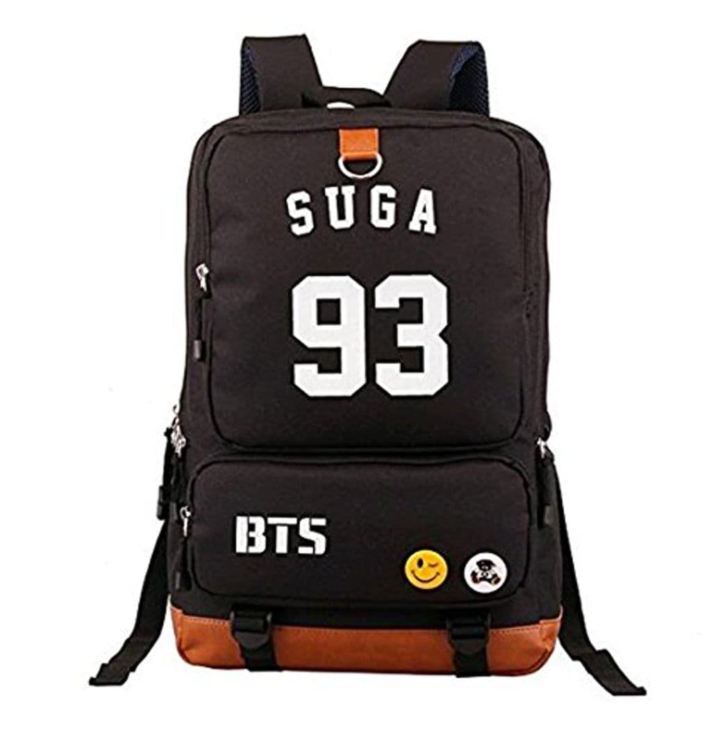 Fashion AUGYUESS KPOP Bangtan Boys BTS Luminoso Bolso de Escuela Mochila Bookbag Mochila para portátil