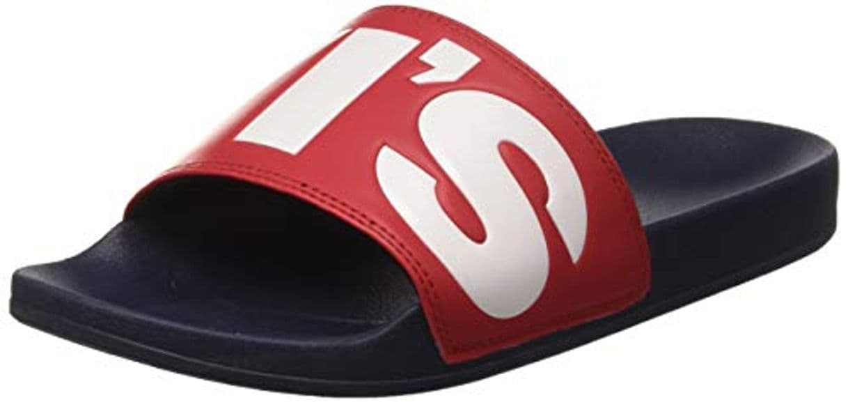 Moda Levi's June L, Chanclas para Hombre, Rojo