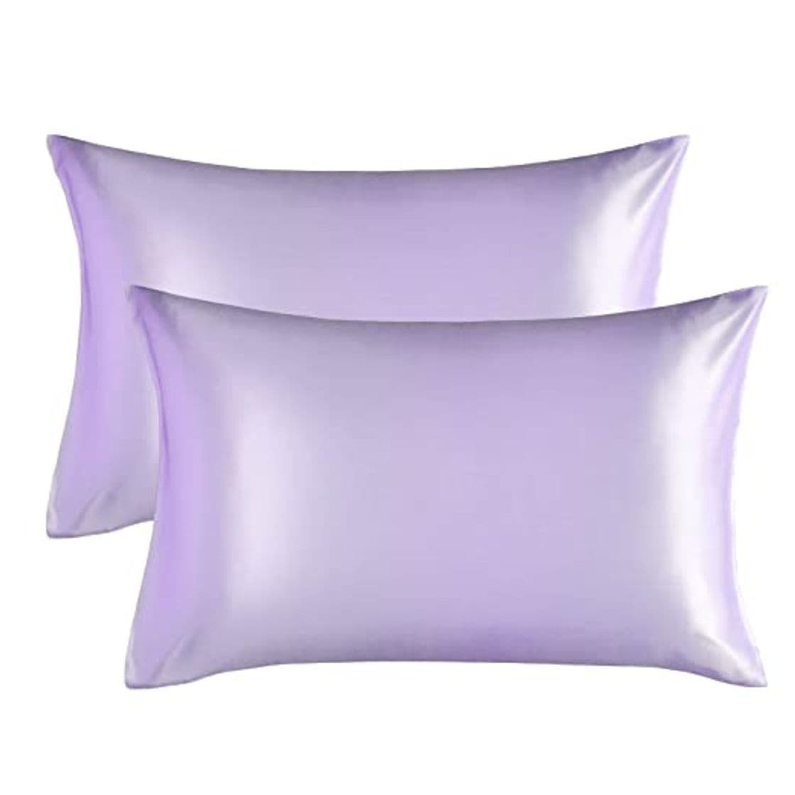 Product Bedsure Funda Almohada 50x75cm Satén Blanco Marfil - Juego de 2 Fundas