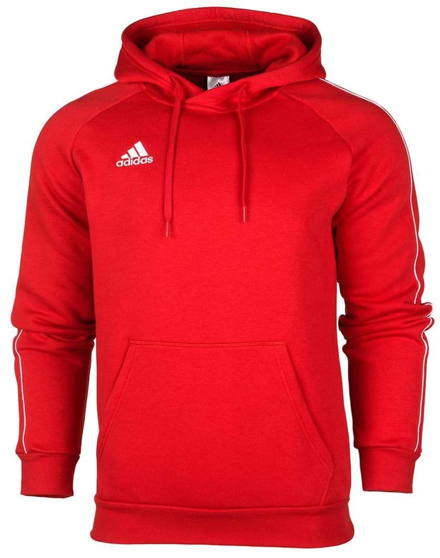 Fashion Adidas Core18 Hoody Sudadera con Capucha, Hombre, Rojo