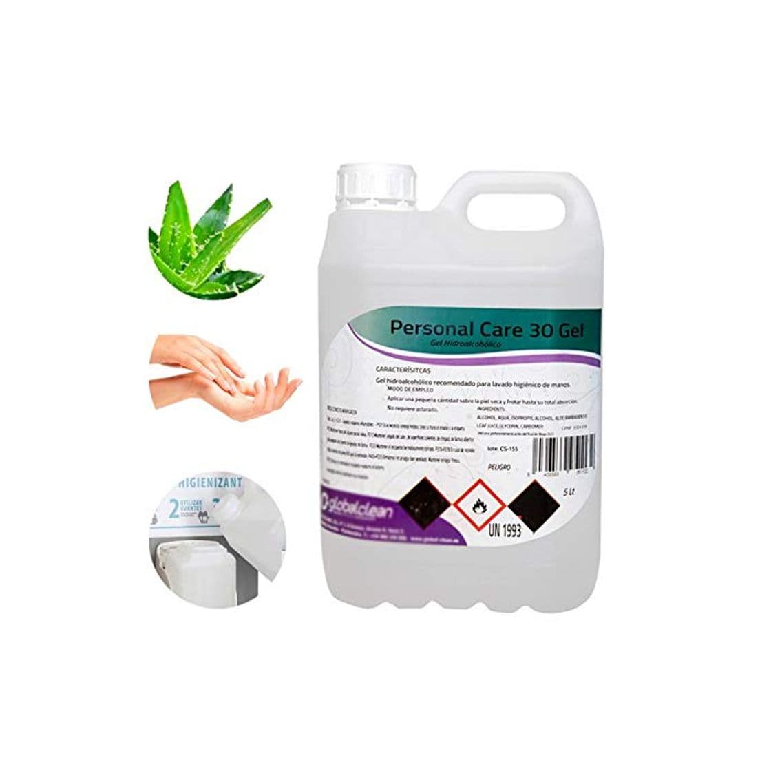 Product Garrafa 5 Litros Gel Hidroalcoholico para manos 70% Alcohol FORMATO AHORRO 5000ml