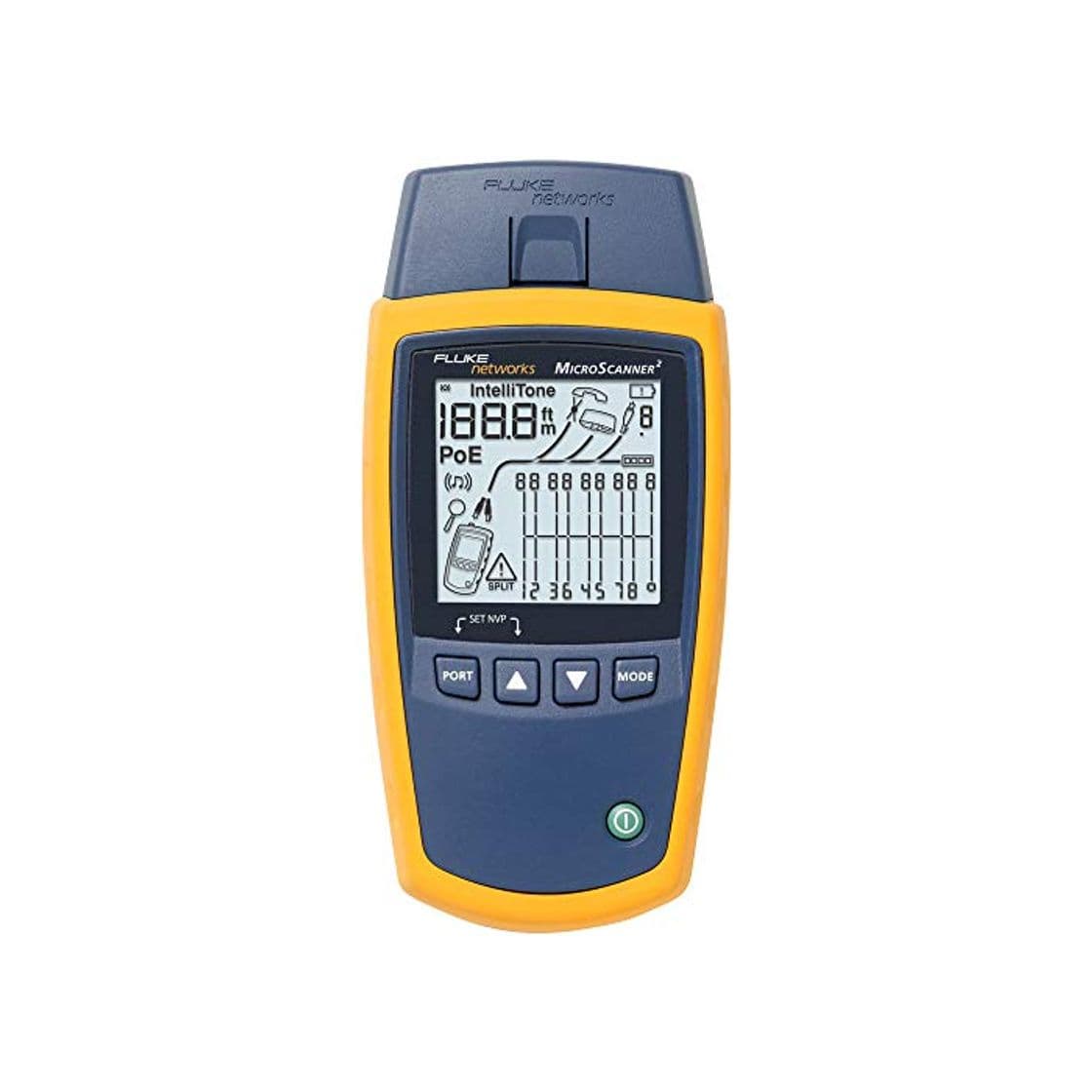 Product Fluke MicroScanner² Azul, Amarillo - Probador de cable de red