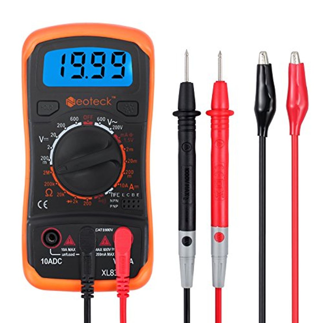 Product Neoteck MultÍmetro Digital Multi Tester Voltímetro Amperímetro Ohmímetro AC