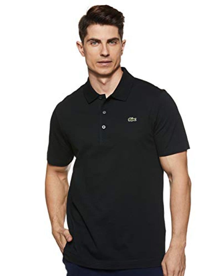 Moda Lacoste L1230, Polo de Manga Corta para Hombre, Negro