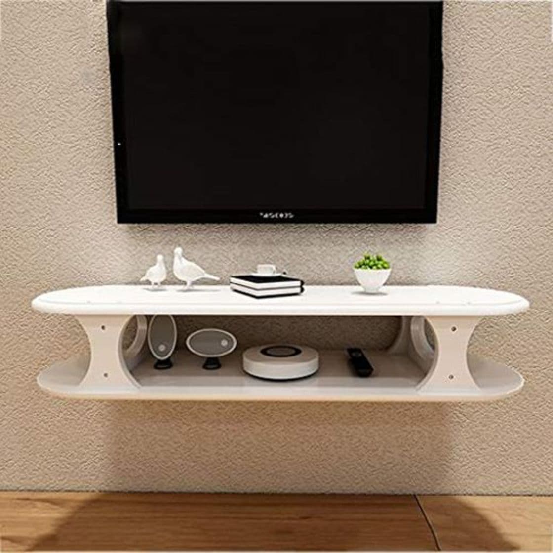 Product RENJUN Armazón de pared Mueble de TV Rack de TV Estante para decodificador de TV Unidad de almacenamiento de la consola de TV Estante de rack de almacenamiento Caja de cable de DVD flotante Estante de