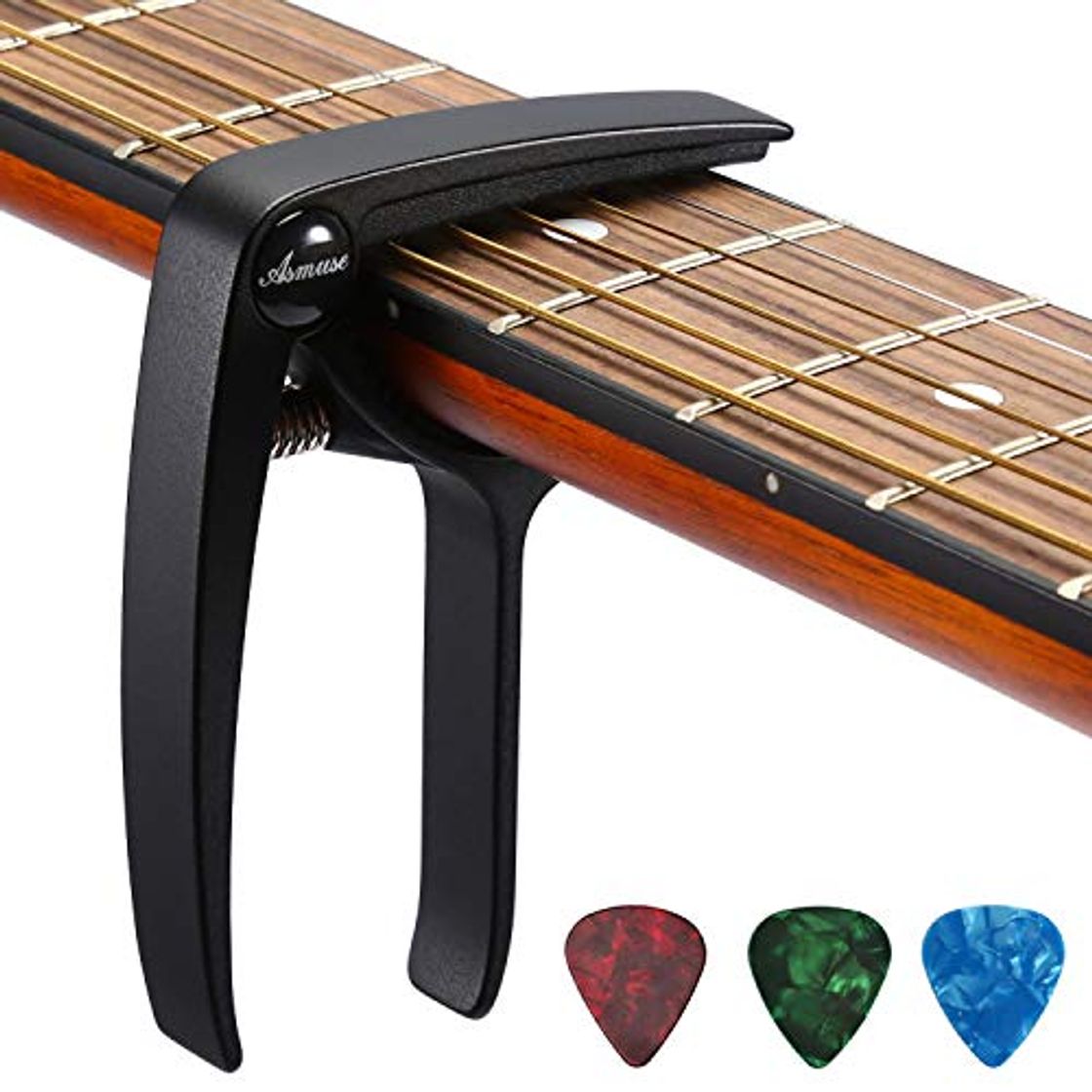 Product Asmuse Trigger Cejilla Guitarra Electricas Skeleton Capo para Guitarra Española Acustica Folk