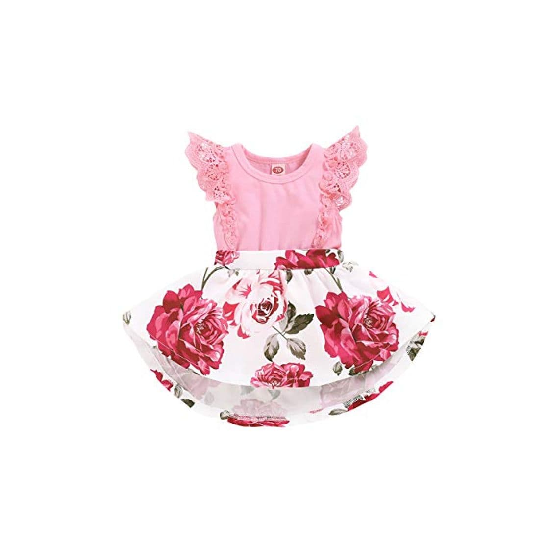 Moda Tianhaik Vestido Informal de Cuello Redondo sin Mangas de Verano para Bebé Niña Vestido Floral para Fiesta Uso Diario