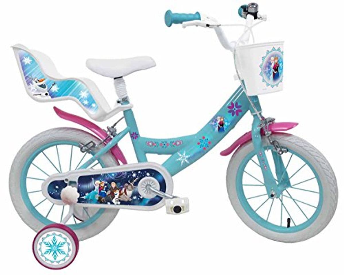 Lugar Denver Bike Frozen, 16" Niñas Ciudad 16" Acero Azul, Blanco bicicletta -