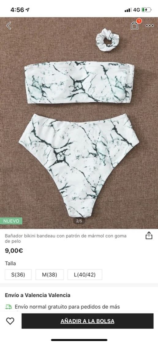 Moda Bikini estampado mármol 