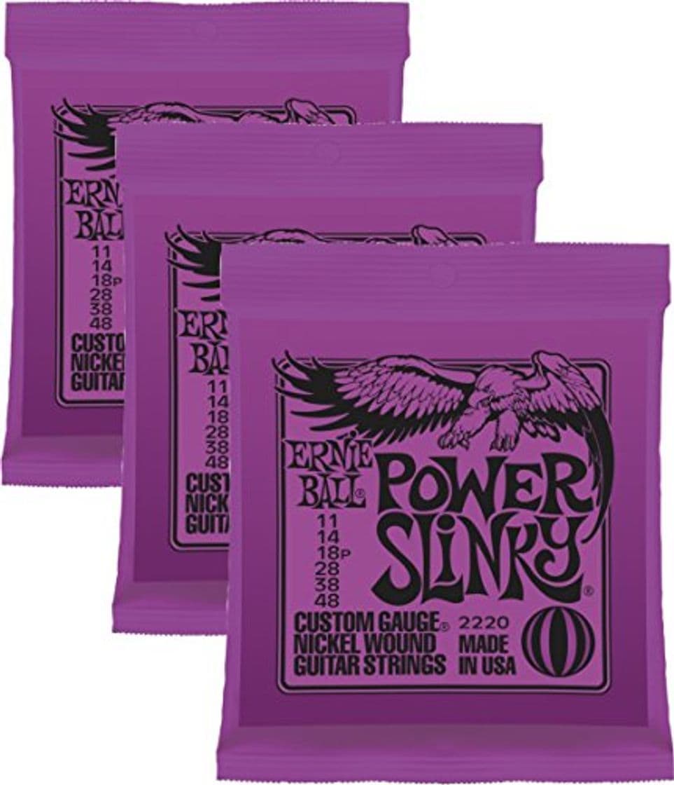 Product Ernie Ball Power Slinky - Cuerdas de guitarra de níquel enrolladas.011–.048