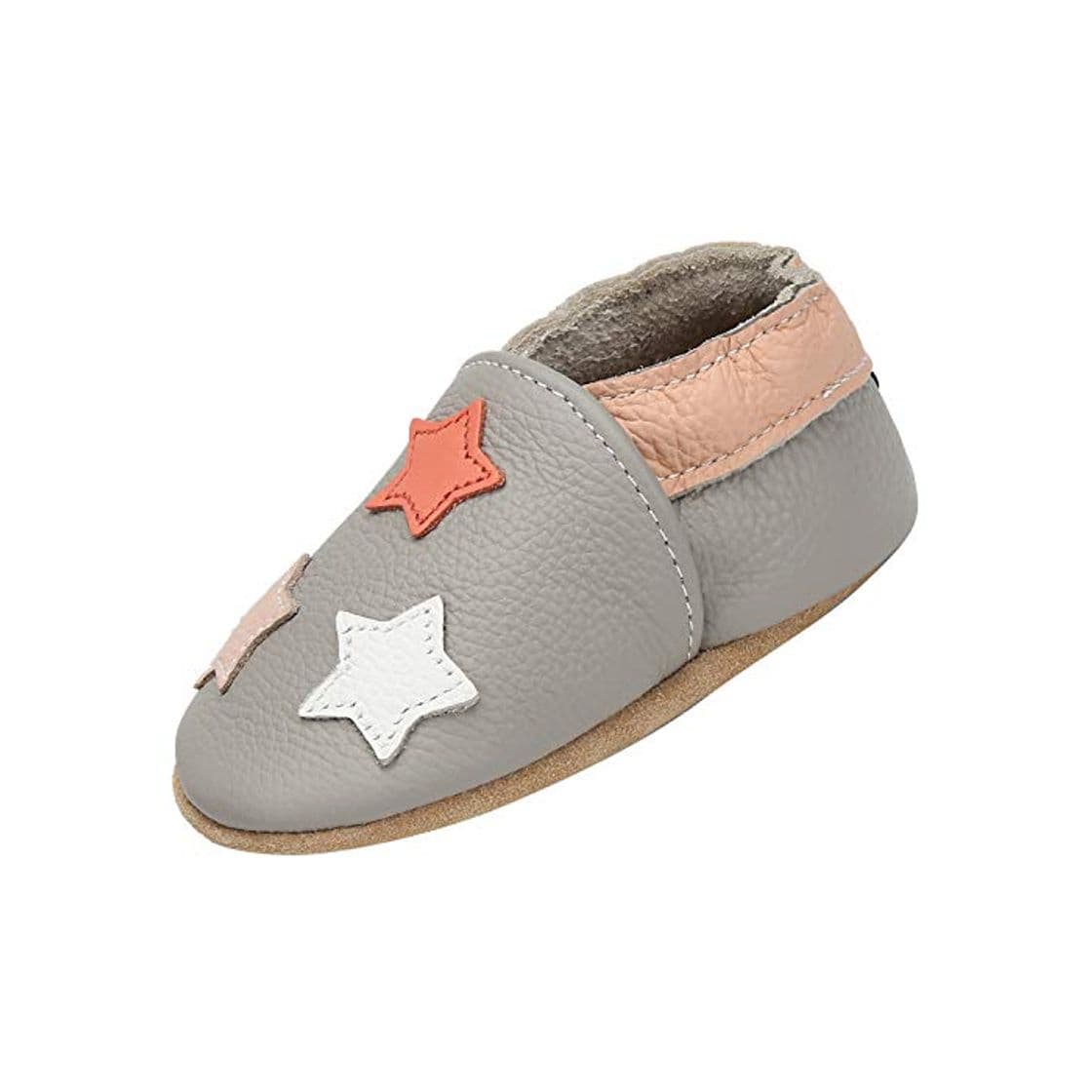 Moda Zapatillas de Cuero Bebe Niño Niña Blandos Flexibles Zapatos para Gatear Infantil