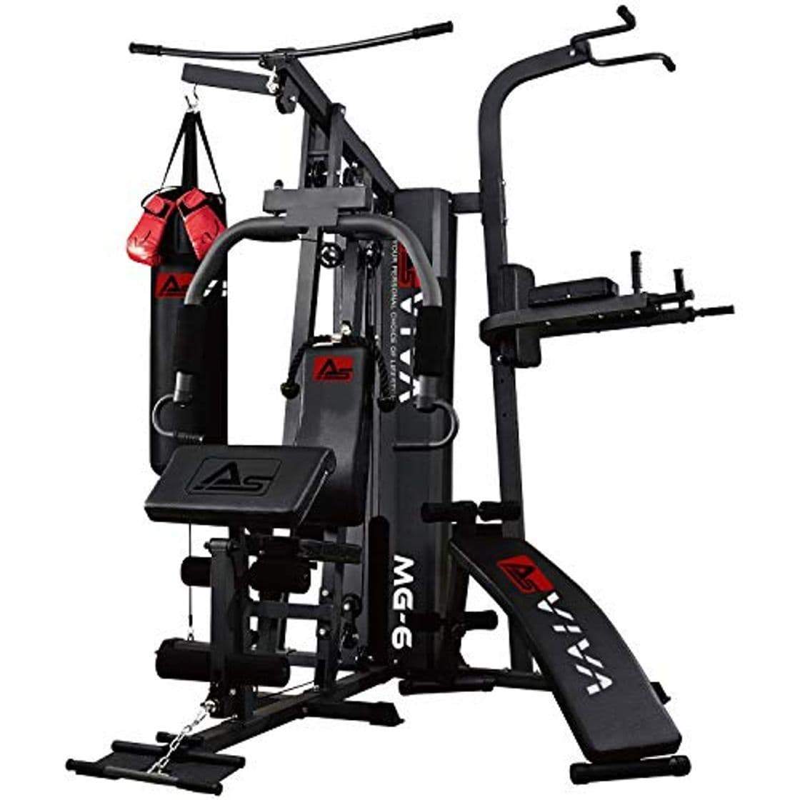 Producto AsVIVA Unisex - Adultos Kraftstation MG6 Pro 50in1 90kg Box-Kampfsport Multi-Gym