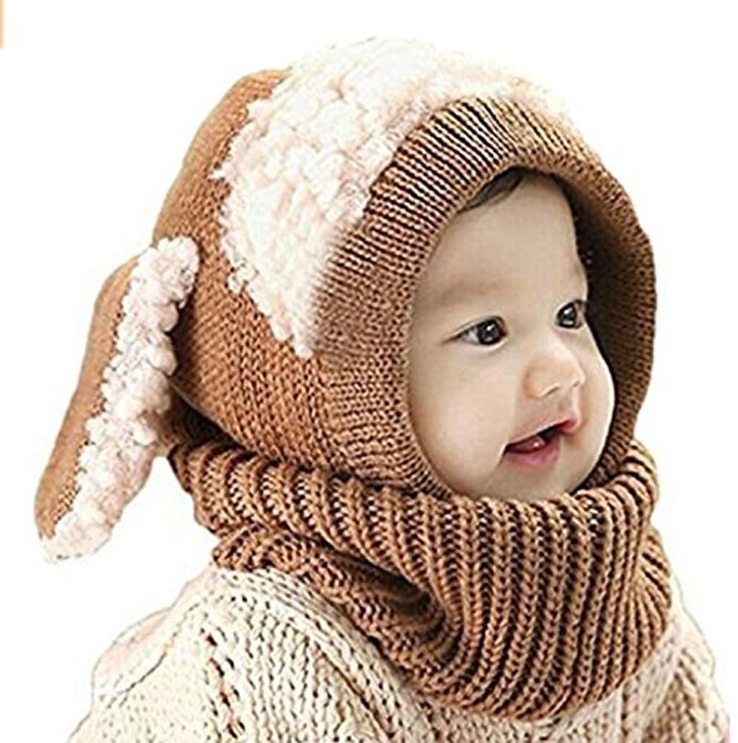 Fashion ZZLAY Lovely Baby Winter Hat Bufanda Earflap Hood Bufandas Skull Caps Warm Knit Face Cover Balaclava